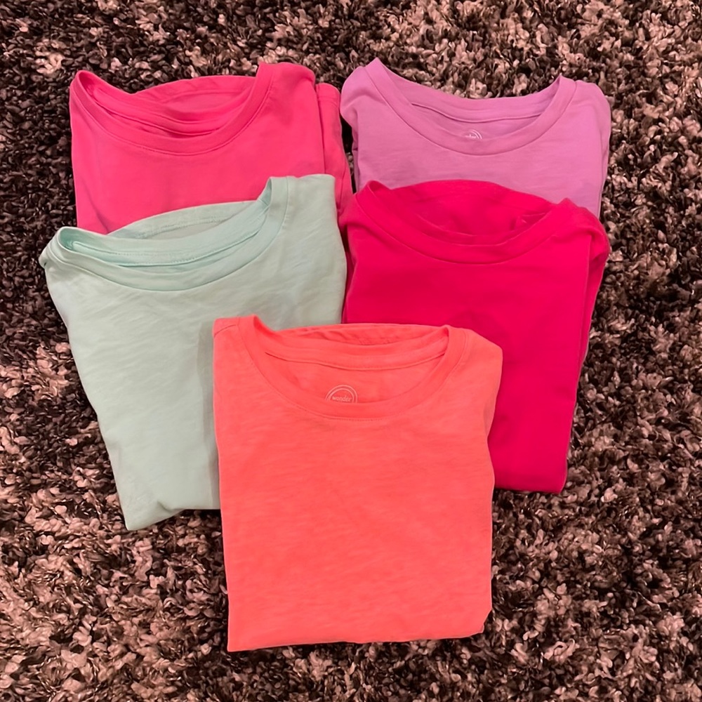 5 Wonder Nation Girls T Shirts Size 6-6X